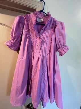 Girls' Lavender Ruffle Pintuck Blouse